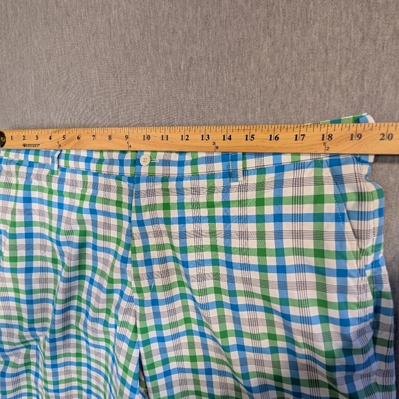 Nike Golf Plaid Shorts Men's 38 Blue Green Dri-Fit - Picture 3 of 15